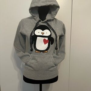 Charming Gray Penguin Hoodie